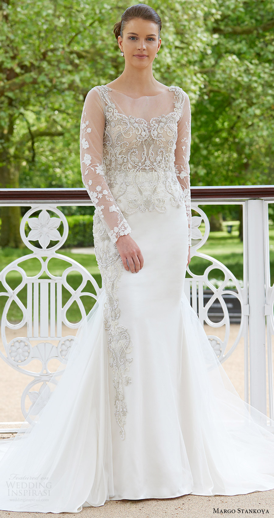 margo stankova bridal 2017 illusion long sleeves beaded bodice trumpet wedding dress (02) mv margo stankova bridal 2017 illusion long sleeves beaded bodice trumpet wedding dress (02) mv