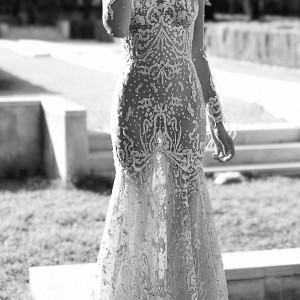 idan cohen bridal 2017 illusion long sleeves sweetheart lace trumpet wedding dress (carolina) mv