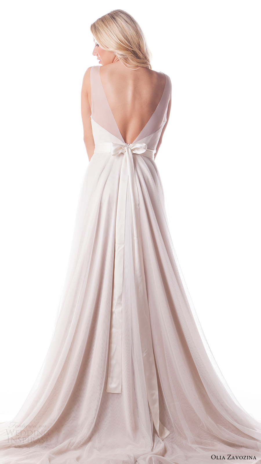 olia zavozina bridal spring 2017 sleeveless sweetheart illusion jewel a line wedding dress (marguerite) bv vback train