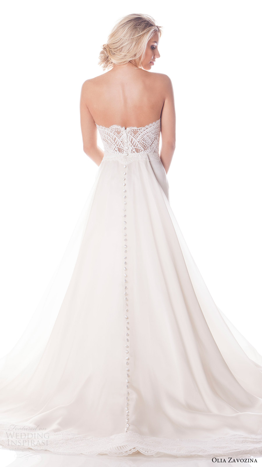 olia zavozina bridal spring 2017 strapless sweetheart mermaid wedding dress (shawn) bv shawn johnson gown illusion back removable train