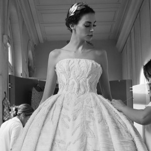 tony ward couture fall winter 2016 2017 collection back stage ball gown bts