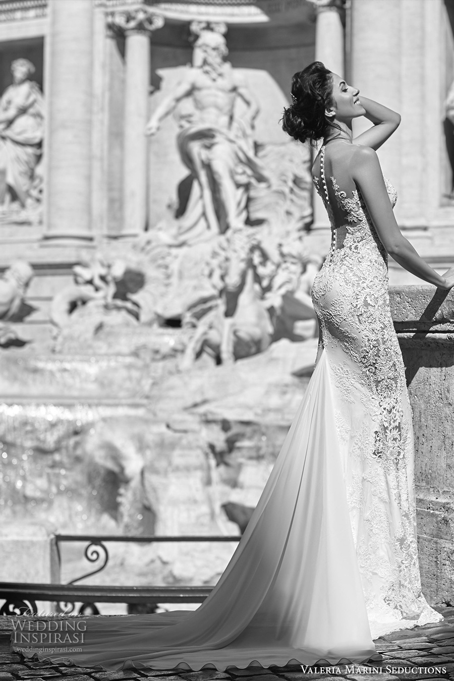 valeria marini seductions 2017 bridal sleeveless sheer low back fully embellished sexy sheath wedding dress chapel train (untitled 11) bv