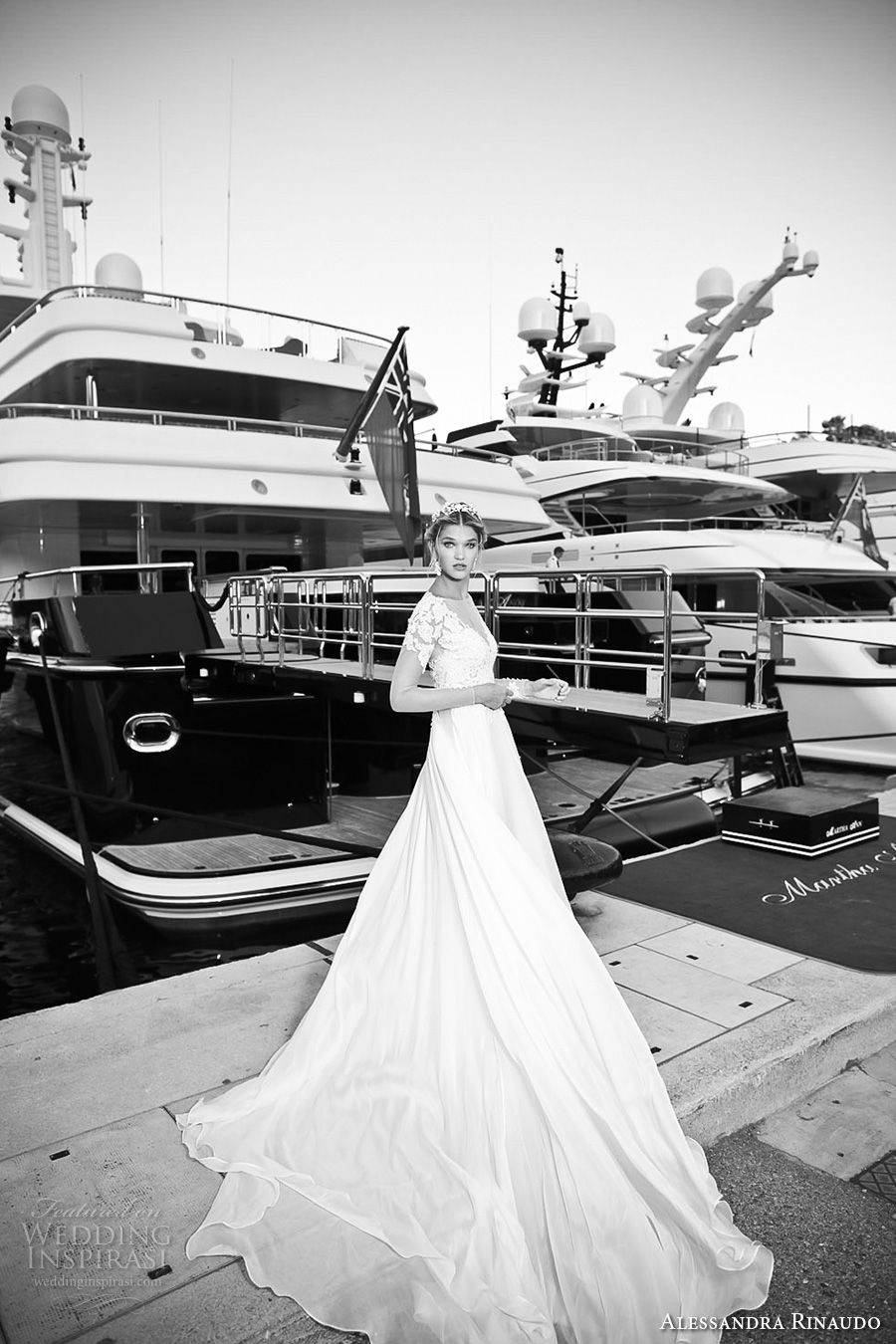 alessandra rinaudo 2017 bridal illusion long sleeves illusion boat neck v neck heavily embellished bodice sheer back long train (23) mv