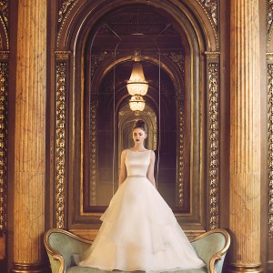 paloma blanca fall 2016 bridal sleeveless boat neckline simple clean design elegant layered skirt ball gown a  line wedding dress open low back sweep train (4715) mv
