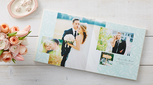 shutterfly wedding photo book premium layflat page album style outdoor wedding theme