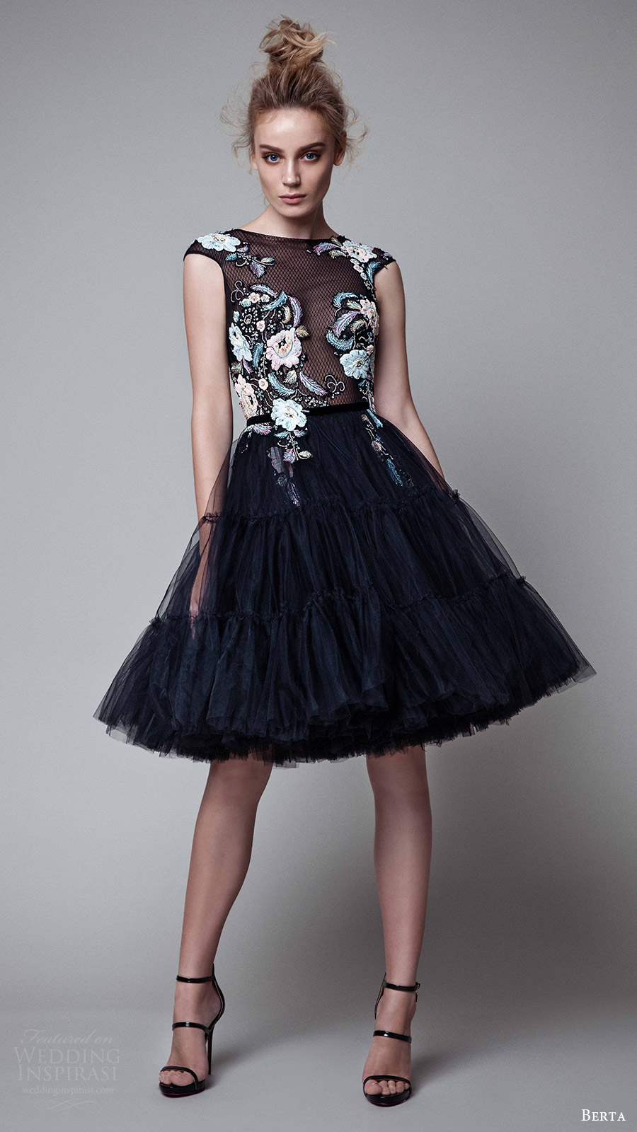 berta rtw fall 2017 (17 25) illusion cap sleeves jewel neck illusion embellished bodice short a line evening dress mv berta rtw fall 2017 (17 25) illusion cap sleeves jewel neck illusion embellished bodice short a line evening dress mv