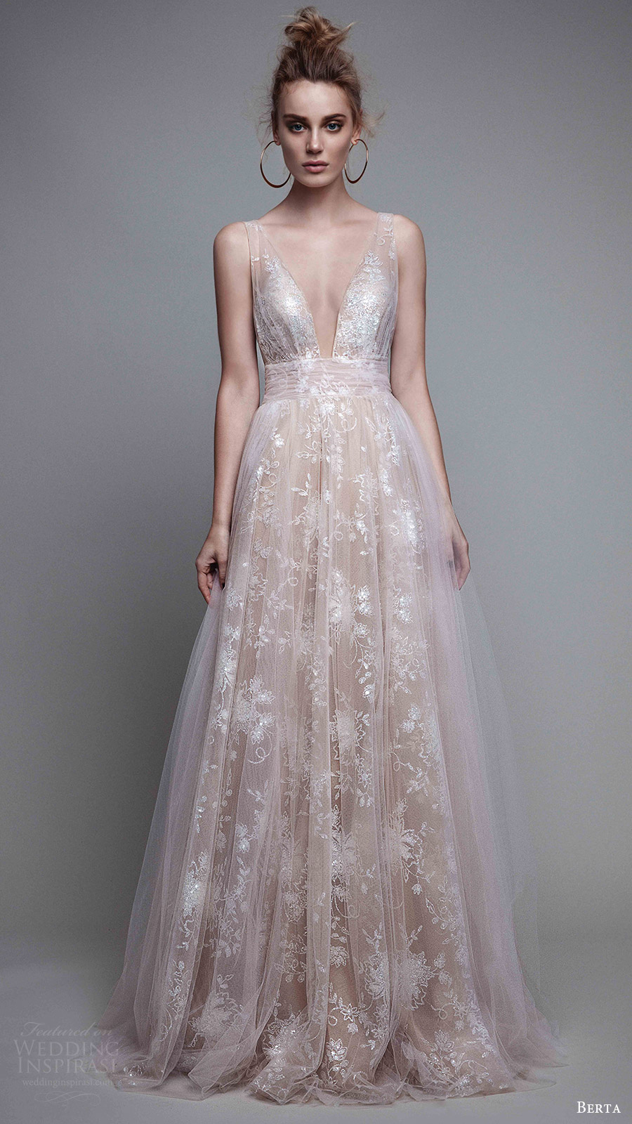 berta rtw fall 2017 (17 26) sleeveless deep vneck a line blush evening wedding dress mv romantic berta rtw fall 2017 (17 26) sleeveless deep vneck a line blush evening wedding dress mv romantic