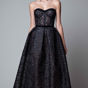 berta rtw fall 2017 (17 33) strapless sweetheart tea length ball gown evening dress mv black
