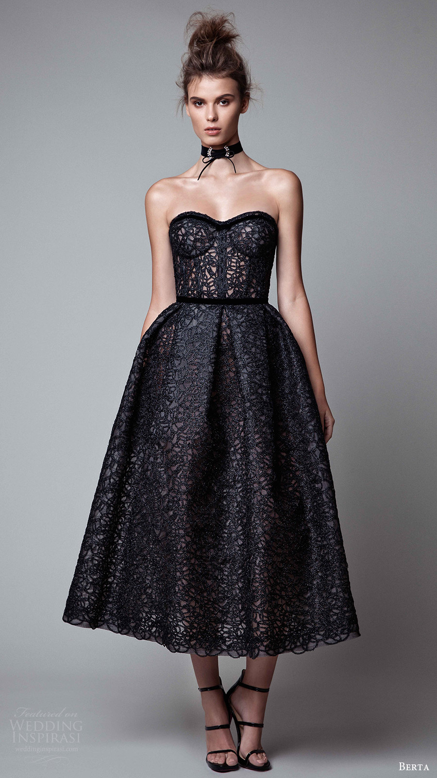 berta rtw fall 2017 (17 33) strapless sweetheart tea length ball gown evening dress mv black berta rtw fall 2017 (17 33) strapless sweetheart tea length ball gown evening dress mv black