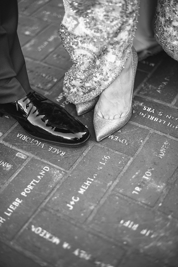 courthouse wedding civil ceremony portland oregon real bride inspiration jessica chintan gold jewel colors fun weddings powers studios photography (8)