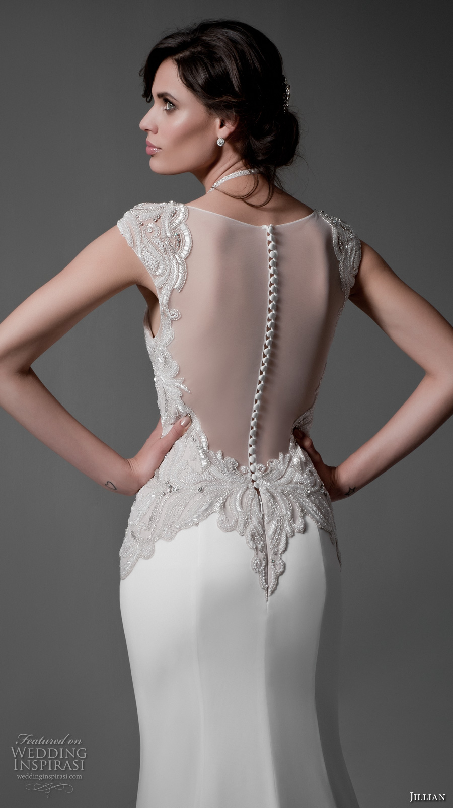 jillian 2017 bridal cap sleeves sweetheart plunging neckline heavily embellished bodice elegant sheath wedding dress sheer back chapel train (marylin) zbv jillian 2017 bridal cap sleeves sweetheart plunging neckline heavily embellished bodice elegant sheath wedding dress sheer back chapel train (marylin) zbv