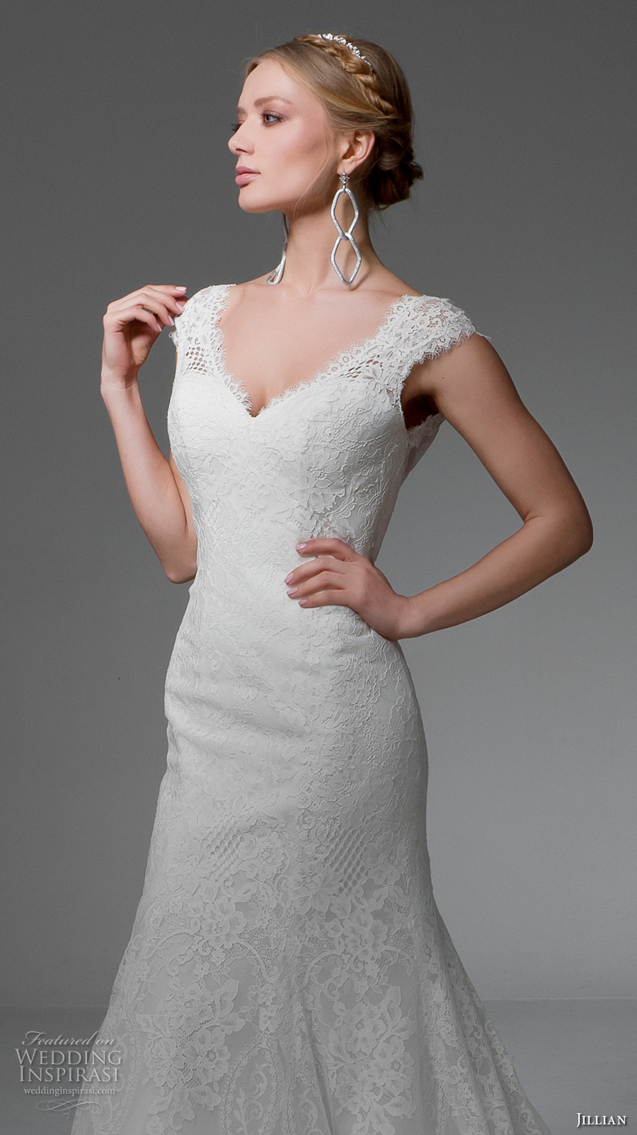 jillian 2017 bridal cap sleeves v neck full embellishment beautiful elegant mermaid wedding dress v back chapel train (manuela) zv jillian 2017 bridal cap sleeves v neck full embellishment beautiful elegant mermaid wedding dress v back chapel train (manuela) zv