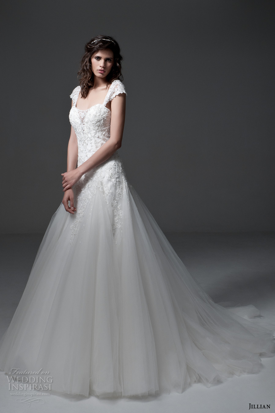 jillian 2017 bridal detachable cap sleeves strapless sweetheart neckline corset heavily embellished bodice a line wedding dress chapel train (minnie) mv jillian 2017 bridal detachable cap sleeves strapless sweetheart neckline corset heavily embellished bodice a line wedding dress chapel train (minnie) mv
