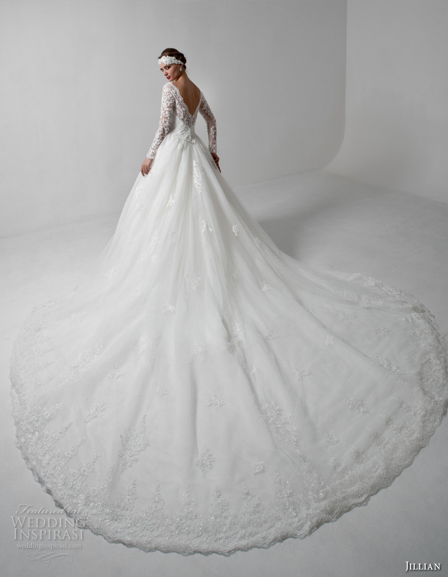 jillian 2017 bridal long sleeves v neck heavily embellished bodice princess a line wedding dress v back monarch train (melody) bv jillian 2017 bridal long sleeves v neck heavily embellished bodice princess a line wedding dress v back monarch train (melody) bv
