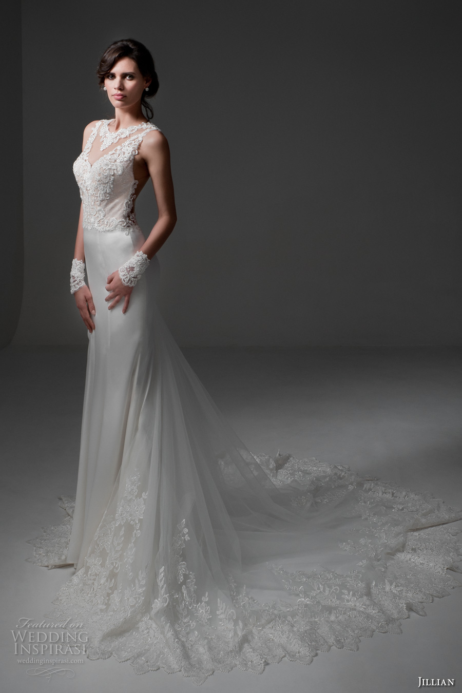 jillian 2017 bridal sleeveless illusion jewel v neckline heavily embellished bodice satin skirt elegant sheath wedding dress illusion back chapel train (mirta) mv jillian 2017 bridal sleeveless illusion jewel v neckline heavily embellished bodice satin skirt elegant sheath wedding dress illusion back chapel train (mirta) mv