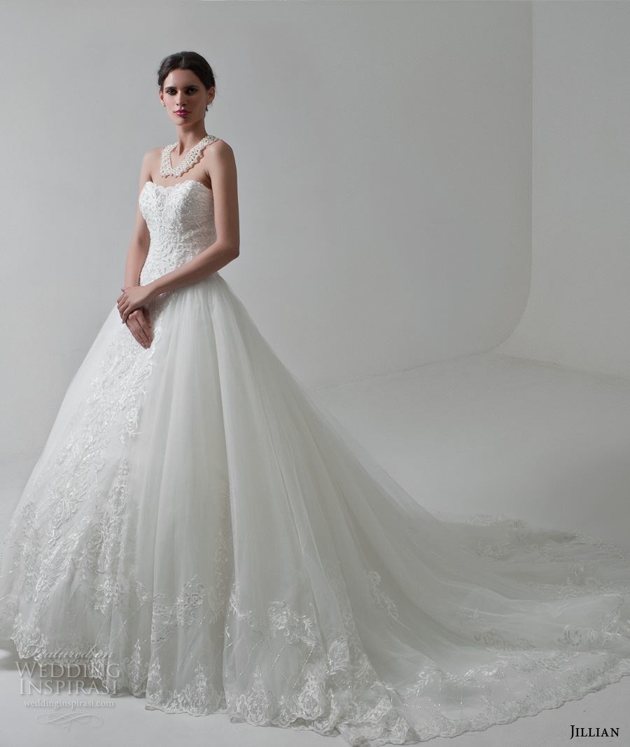 jillian 2017 bridal strapless semi sweetheart neckline heavily embellished bodice romantic princess ball gown a line weddnig dress long train (mitzi) mv jillian 2017 bridal strapless semi sweetheart neckline heavily embellished bodice romantic princess ball gown a line weddnig dress long train (mitzi) mv