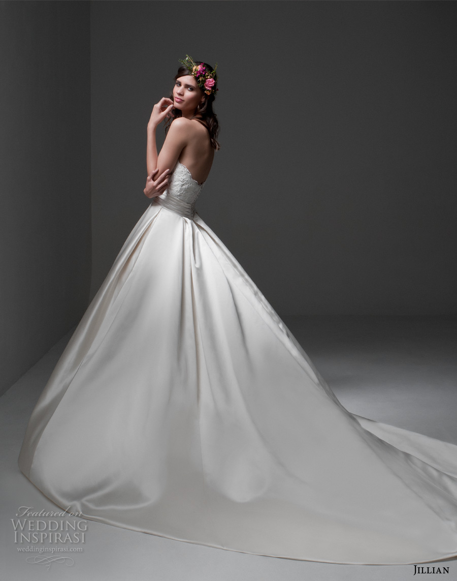 jillian 2017 bridal strapless semi sweetheart neckline heavily embellished bodice satin skirt classic a line ball gown wedding dress pockets long train (margherita) bv jillian 2017 bridal strapless semi sweetheart neckline heavily embellished bodice satin skirt classic a line ball gown wedding dress pockets long train (margherita) bv