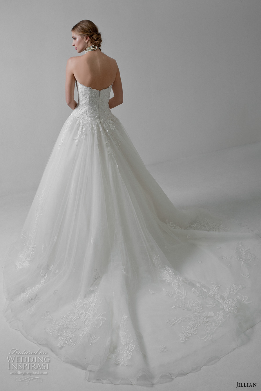 jillian 2017 bridal strapless sweetheart neckline heavily embellished bodice classic a line wedding dress chapel train (marlene) bv jillian 2017 bridal strapless sweetheart neckline heavily embellished bodice classic a line wedding dress chapel train (marlene) bv