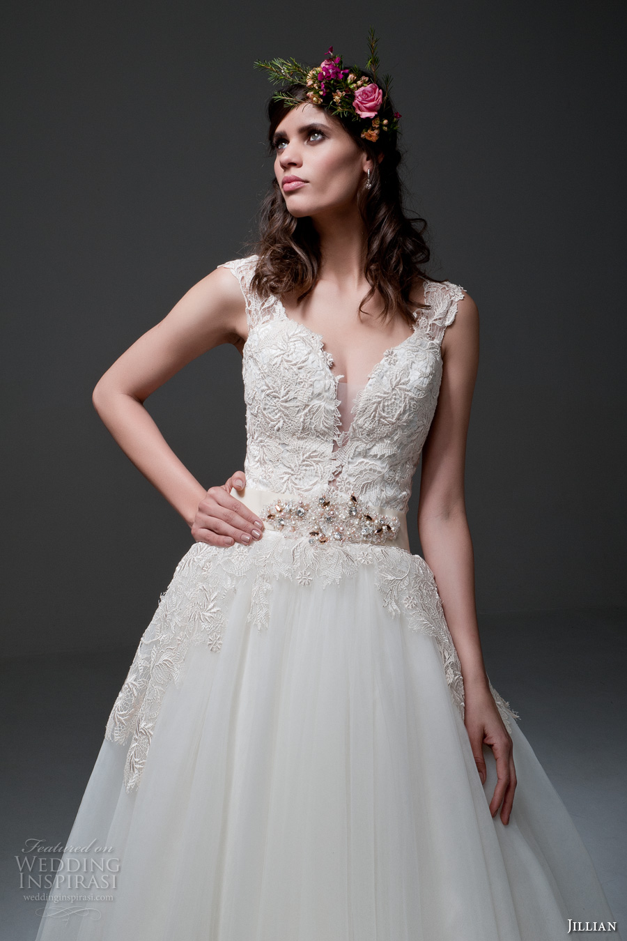 jillian 2017 bridal thick lace strap deep v neck plunging neckline heavily embellished bodice romantic sexy princess a line wedding dress chapel train (morena) zv mv jillian 2017 bridal thick lace strap deep v neck plunging neckline heavily embellished bodice romantic sexy princess a line wedding dress chapel train (morena) zv mv