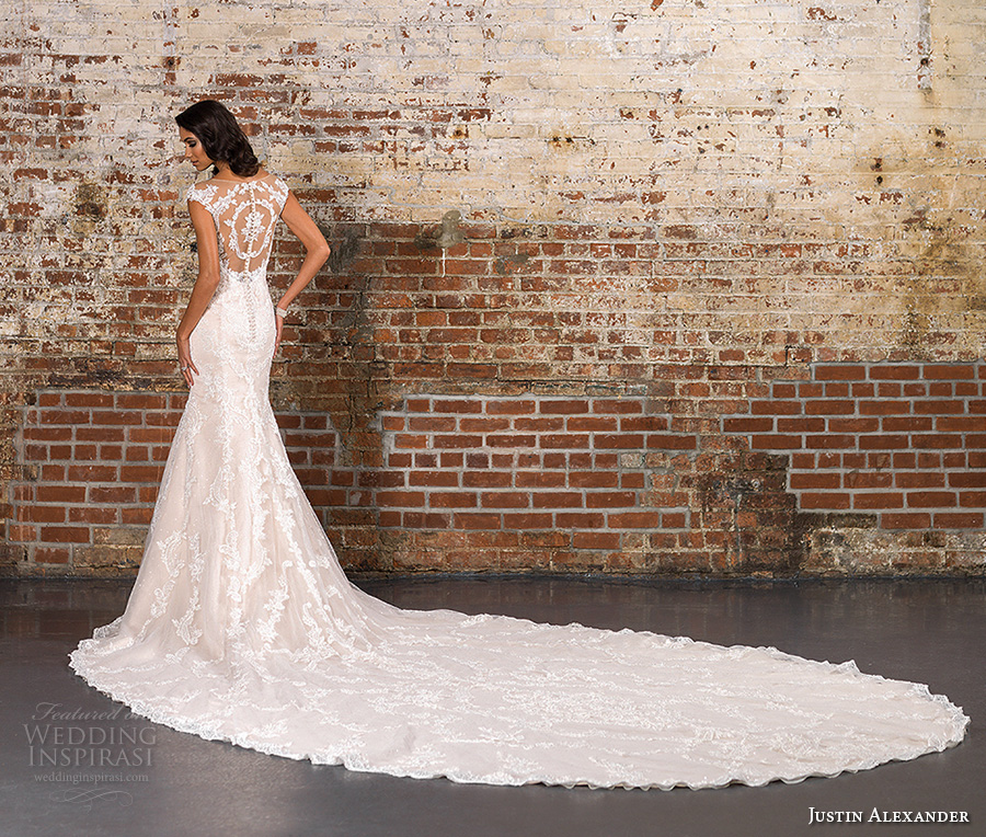 justin alexander spring 2017 bridal cap sleeves illusion boat sweetheart neckline fully embellished elegant classic mermaid wedding dress illusion back long royal train (9845) bv justin alexander spring 2017 bridal cap sleeves illusion boat sweetheart neckline fully embellished elegant classic mermaid wedding dress illusion back long royal train (9845) bv