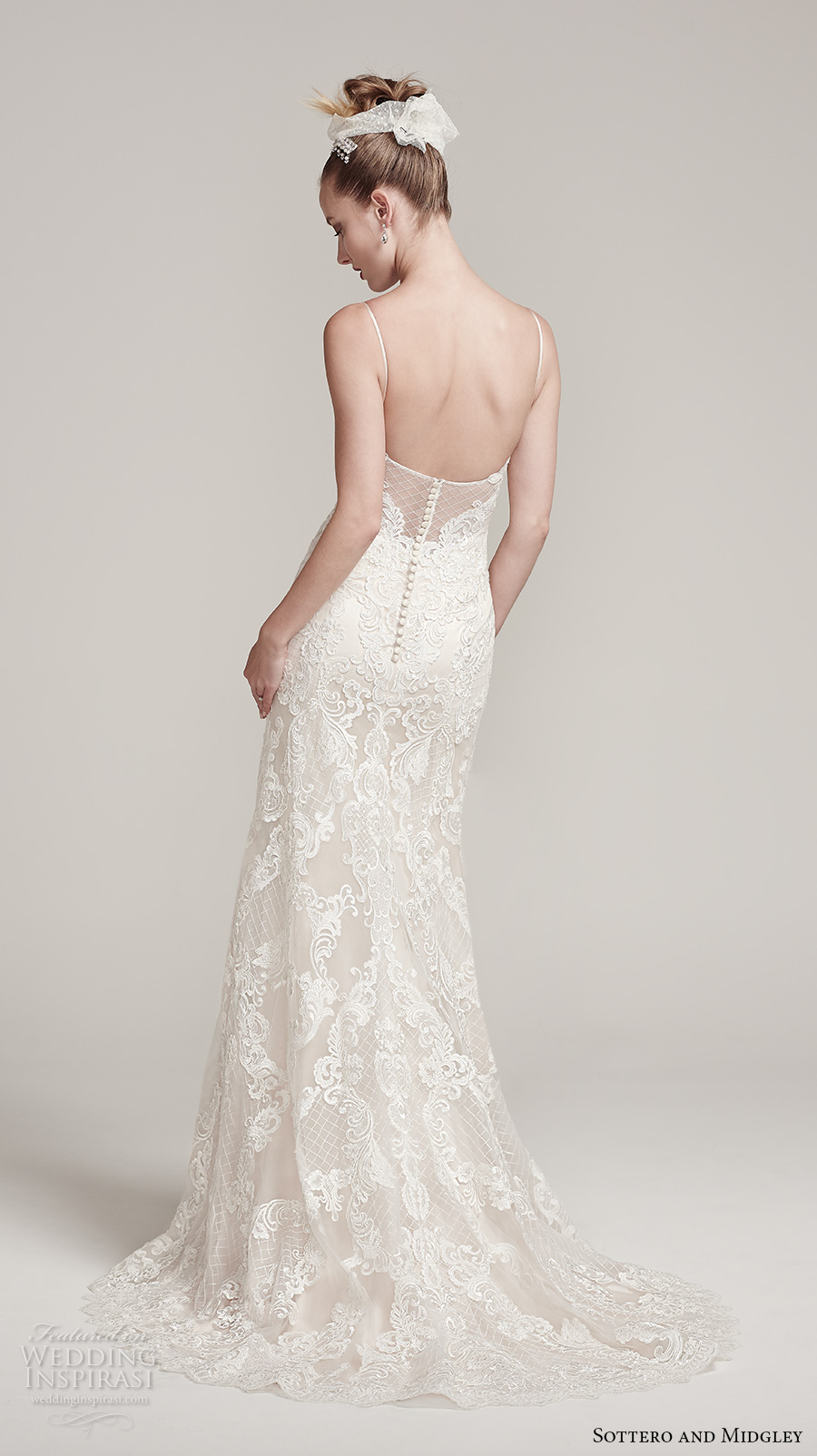 sottero midgley fall 2016 bridal sleeveless spagetti strap sweetheart neckline full embellishment romantic modified a  line wedding dress sweep train (parker) bv