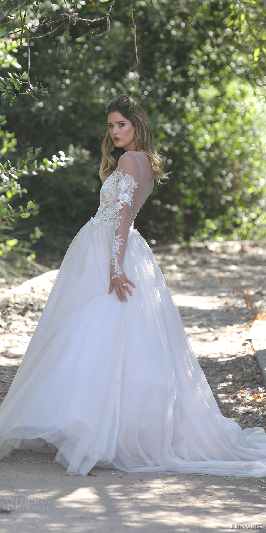 erin cole fall 2017 bridal long sleeves plunging neckline lace applique bodice ball gown wedding dress (ava) sv illusion back train romantic princess erin cole fall 2017 bridal long sleeves plunging neckline lace applique bodice ball gown wedding dress (ava) sv illusion back train romantic princess