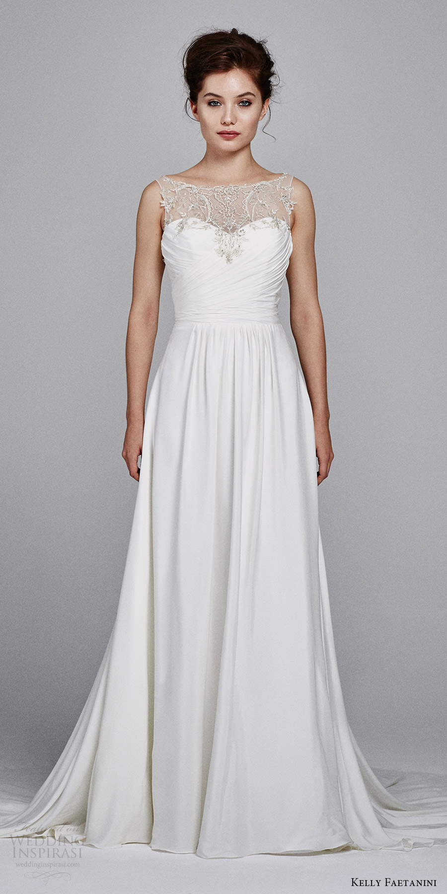 kelly faetanini bridal fall 2017 sleeveless illusion bateau sweetheart aline wedding dress (ren) mv