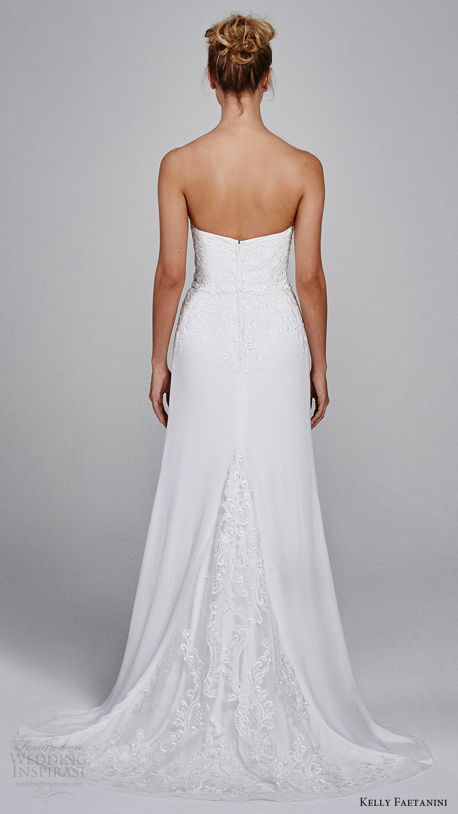 kelly faetanini bridal fall 2017 strapless sweetheart embroidery soft aline wedding dress (clover) bv train