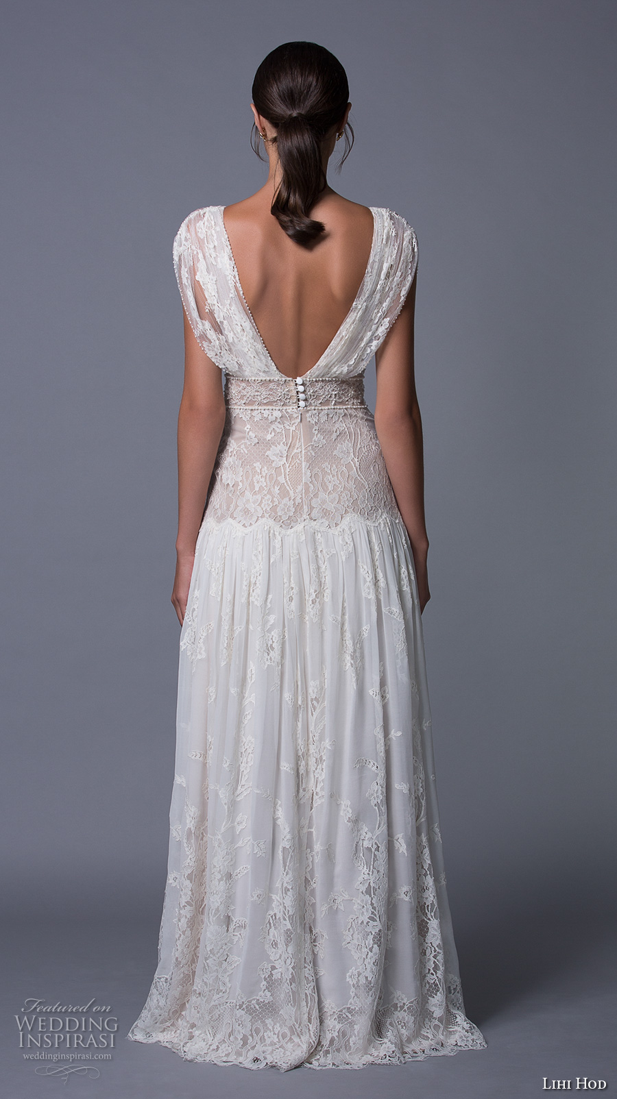 lihi hod 2017 bridal cap sleeves v back full embellishment lace vintage bohemian modified a line wedding dress v low back sweep train (alona) bv lihi hod 2017 bridal cap sleeves v back full embellishment lace vintage bohemian modified a line wedding dress v low back sweep train (alona) bv