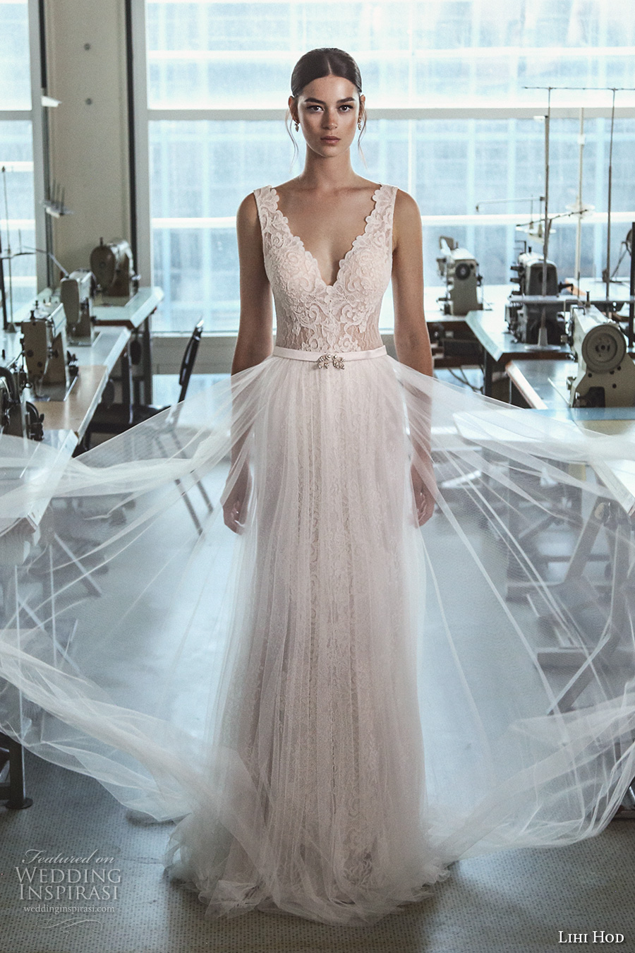 lihi hod 2017 bridal sleeveless scallop v neck heavily embellished bodice romantic modified a line wedding dress low back sweep train (carmen) mv lihi hod 2017 bridal sleeveless scallop v neck heavily embellished bodice romantic modified a line wedding dress low back sweep train (carmen) mv