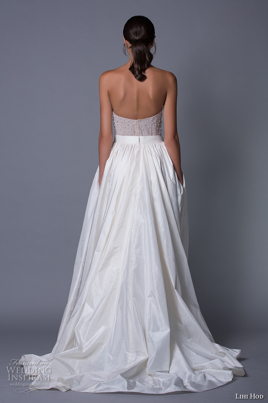lihi hod 2017 bridal strapless sweetheart neckline bustier heavily embellished beaded bodice romantic a line wedding dress pockets sweep train (tia) bv lihi hod 2017 bridal strapless sweetheart neckline bustier heavily embellished beaded bodice romantic a line wedding dress pockets sweep train (tia) bv