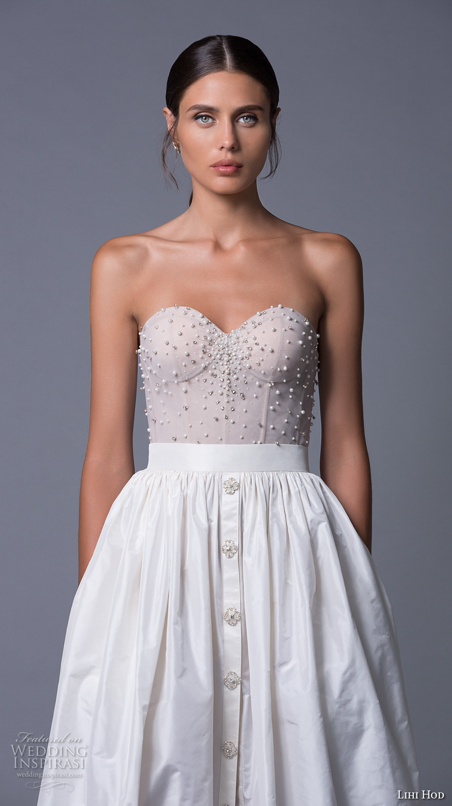 lihi hod 2017 bridal strapless sweetheart neckline bustier heavily embellished beaded bodice romantic a line wedding dress pockets sweep train (tia) zv lihi hod 2017 bridal strapless sweetheart neckline bustier heavily embellished beaded bodice romantic a line wedding dress pockets sweep train (tia) zv