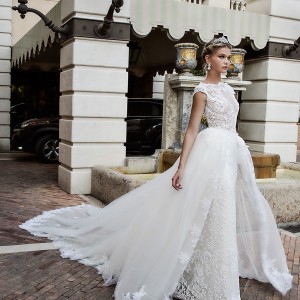 alessandra rinaudo 2017 bridal cap sleeves boat neckline lace embellished bodice romantic sheath wedding dress ball gown a  line train lace back long train (bibi) mv