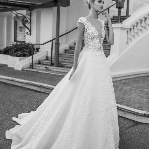 alessandra rinaudo 2017 bridal cap sleeves illusion bateau deep plunging neckline heavily embellished bodice romantic sexy a  line wedding dress open low v back chapel train (betty) mv