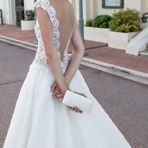 alessandra rinaudo 2017 bridal cap sleeves illusion bateau deep plunging neckline heavily embellished bodice romantic sexy a  line wedding dress open low v back chapel train (betty) zbv