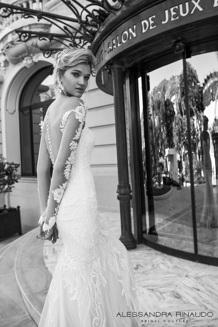 alessandra rinaudo 2017 bridal lace long sleeves illusion boat sweetheart neckline elegant fit and flare wedding dress illusion low back long train (bergenia) zbv