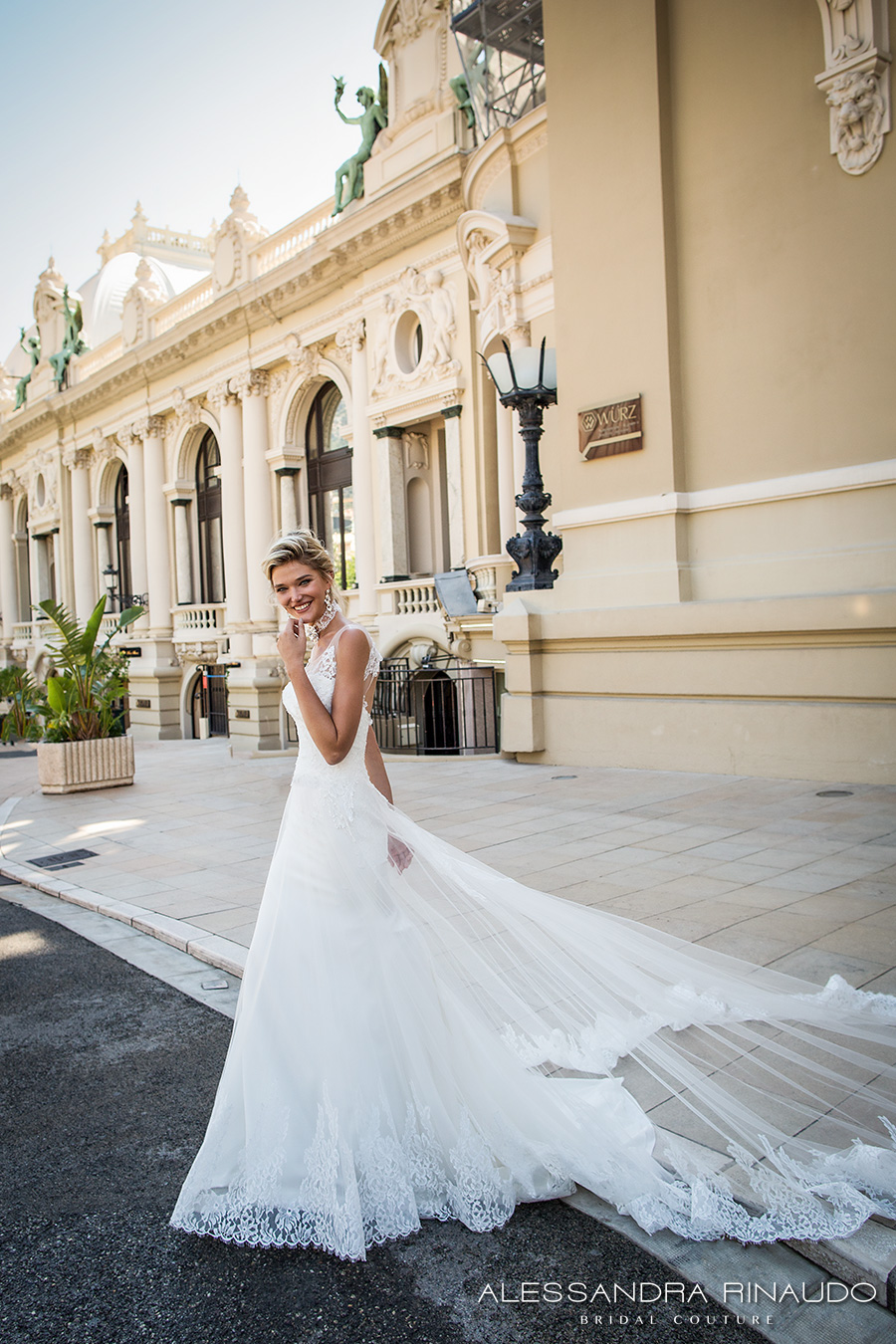 alessandra rinaudo 2017 bridal sleeveless illusion thick strap sweetheart neckline heavily embellished bodice elegant a  line wedding dress keyhole back long train (belide) mv