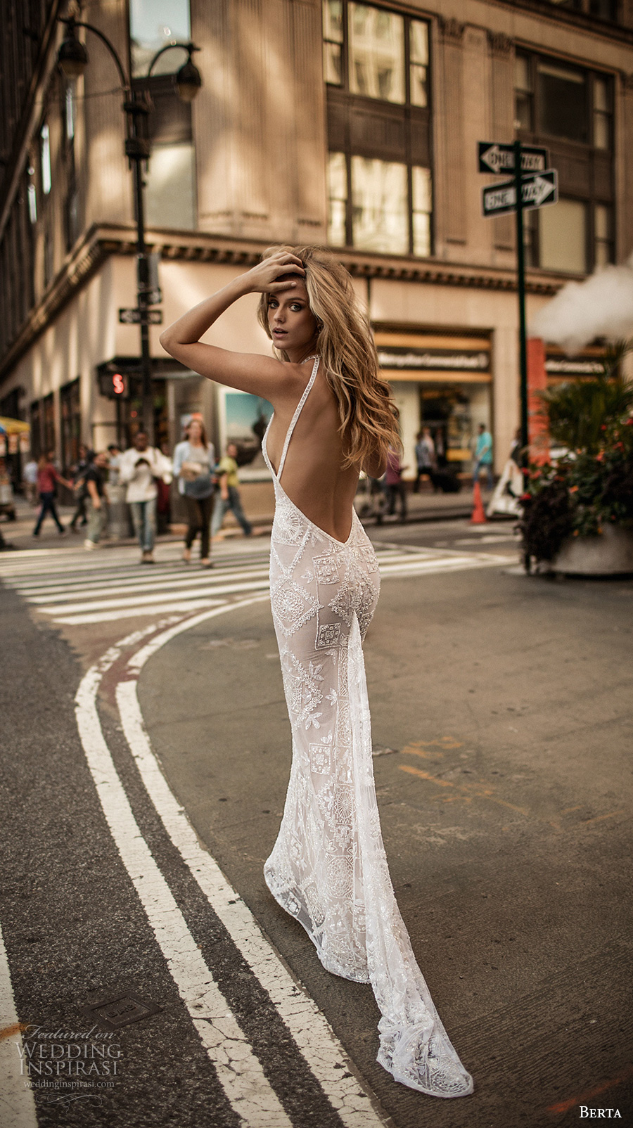 berta fall 2017 bridal sleeveless halter neck full embellishment elegant lace sheath wedding dress low back chapel train (008) bv berta fall 2017 bridal sleeveless halter neck full embellishment elegant lace sheath wedding dress low back chapel train (008) bv