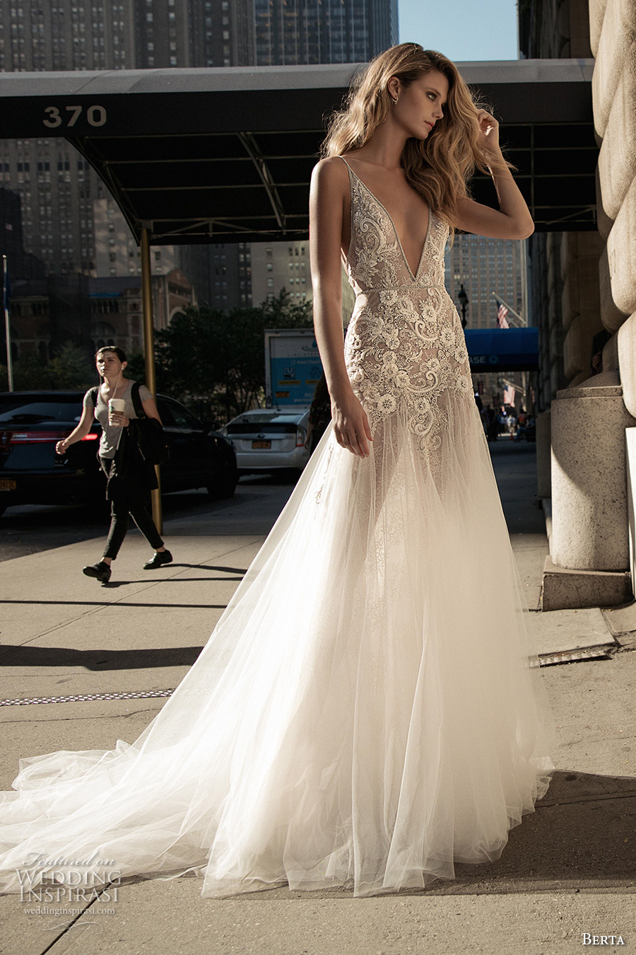 berta fall 2017 bridal sleeveless thing strap deep v neckline heavily embellished bodice sexy romantic tulle skirt a line weding dress low back chapel train (002) mv berta fall 2017 bridal sleeveless thing strap deep v neckline heavily embellished bodice sexy romantic tulle skirt a line weding dress low back chapel train (002) mv