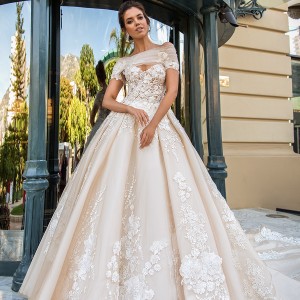 crystal design 2017 bridal off the shoulder wrap sweetheart neckline heavily embellished bodice princess romantic ball gown a  line wedding dress royal train (emilia) mv