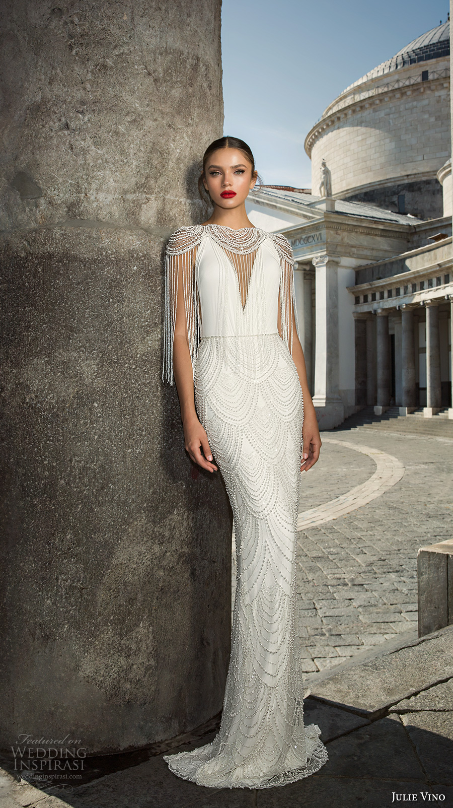 julie vino fall 2017 bridal cap sleeves illusion boat neck deep v neck full embellishment elegant sophiscated sheath wedding dress low back sweep train (1208) mv julie vino fall 2017 bridal cap sleeves illusion boat neck deep v neck full embellishment elegant sophiscated sheath wedding dress low back sweep train (1208) mv