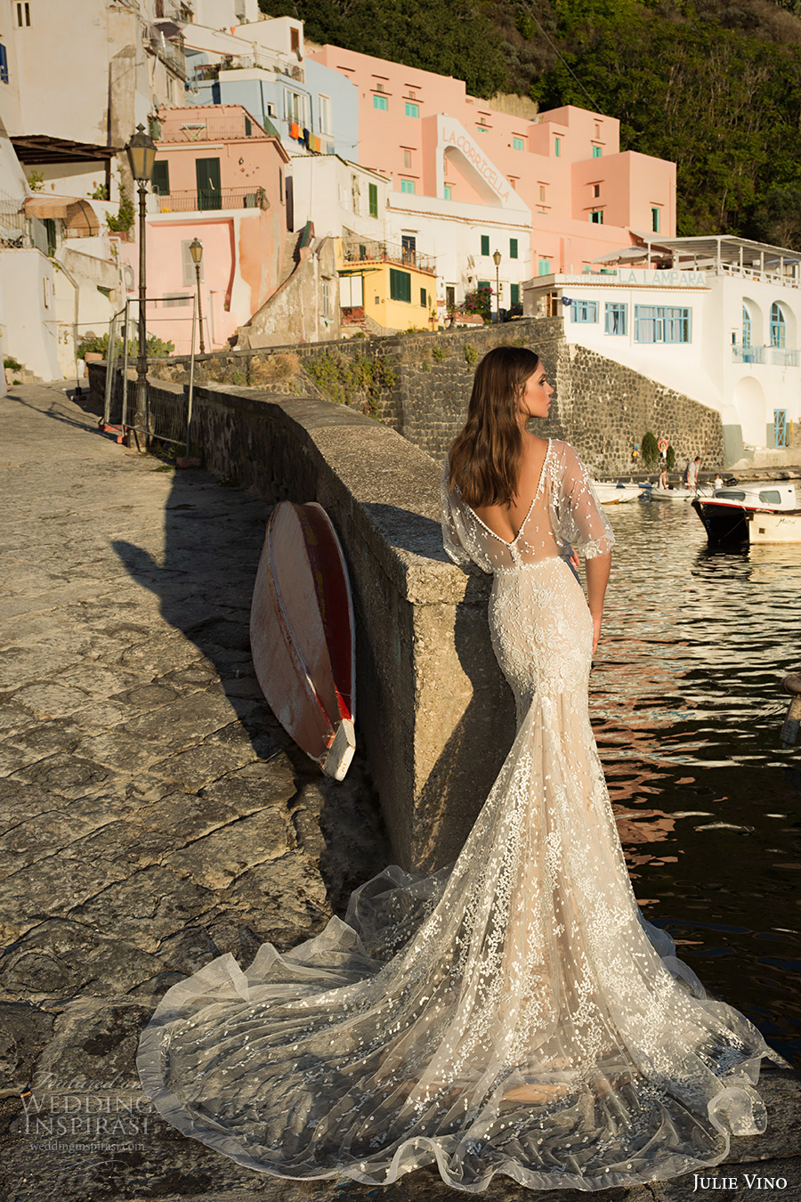 julie vino fall 2017 bridal half sleeves v neck full embellishment elegant romantic lace sheath wedding dress low back chapel train (1214) bv julie vino fall 2017 bridal half sleeves v neck full embellishment elegant romantic lace sheath wedding dress low back chapel train (1214) bv