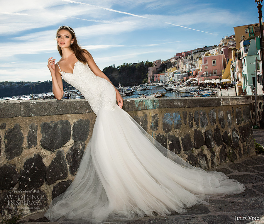 julie vino fall 2017 bridal sleeveless spagetti strap sweetheart neckline heavily embellished bodice tulle skirt elegant romantic fit and flare wedding dress low back chapel train (1207) mv julie vino fall 2017 bridal sleeveless spagetti strap sweetheart neckline heavily embellished bodice tulle skirt elegant romantic fit and flare wedding dress low back chapel train (1207) mv