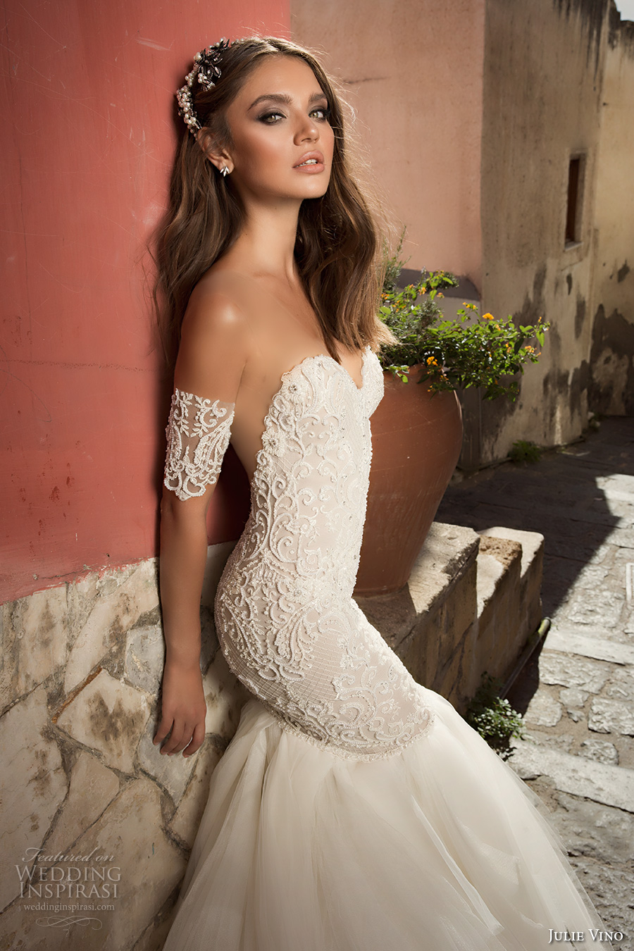 julie vino fall 2017 bridal strapless sweetheart neckline heavily embellished bodice tulle skirt elegant mermaid wedding dress low back chapel train (1203) zsdv julie vino fall 2017 bridal strapless sweetheart neckline heavily embellished bodice tulle skirt elegant mermaid wedding dress low back chapel train (1203) zsdv