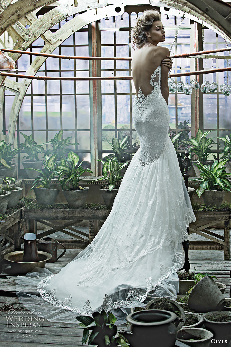 olvis 2017 couture bridal strapless sweetheart neckline heavily embellished bodice elegant classic mermaid wedding dress chapel train (2274) bv