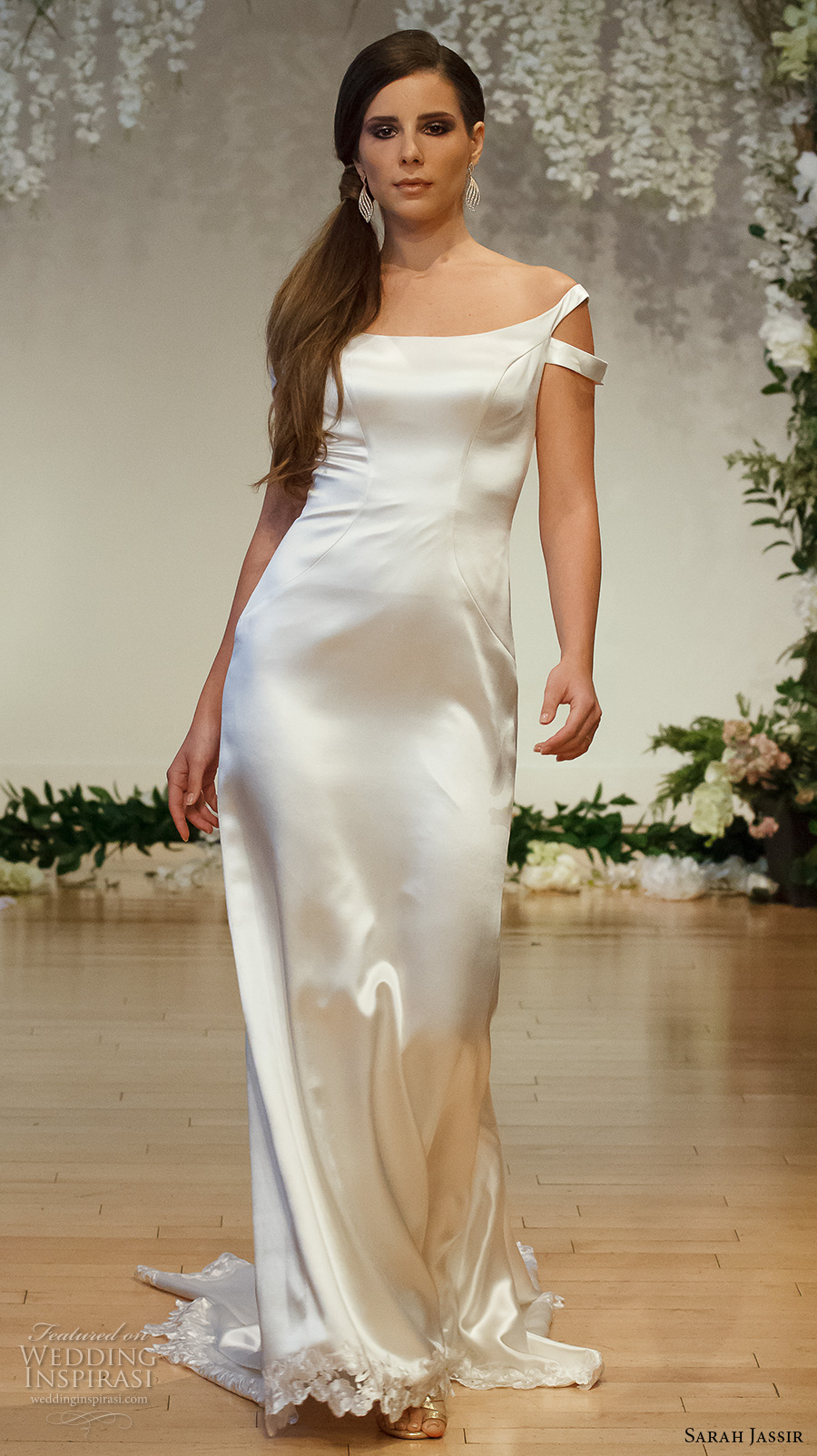 Simple satin sheath wedding dresses ideas wedding