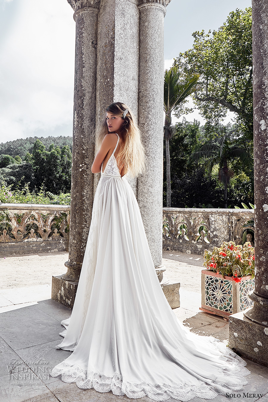 solo merav 2017 bridal half sleeves jacket spagetti strap sweetheart neckline heavily embellished bodice romantic a line wedding dress low back chapel train (emma) bv solo merav 2017 bridal half sleeves jacket spagetti strap sweetheart neckline heavily embellished bodice romantic a line wedding dress low back chapel train (emma) bv