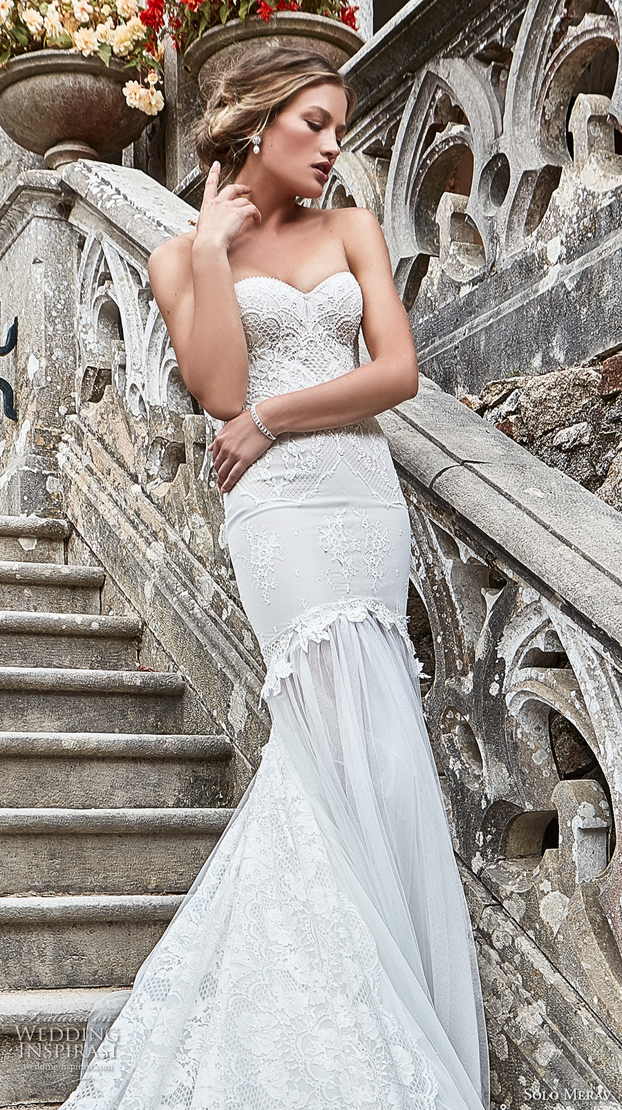 solo merav 2017 bridal strapless sweetheart neckline heavily embellished bodice elegant trumpet sheath wedding dress long train (inez) zv solo merav 2017 bridal strapless sweetheart neckline heavily embellished bodice elegant trumpet sheath wedding dress long train (inez) zv