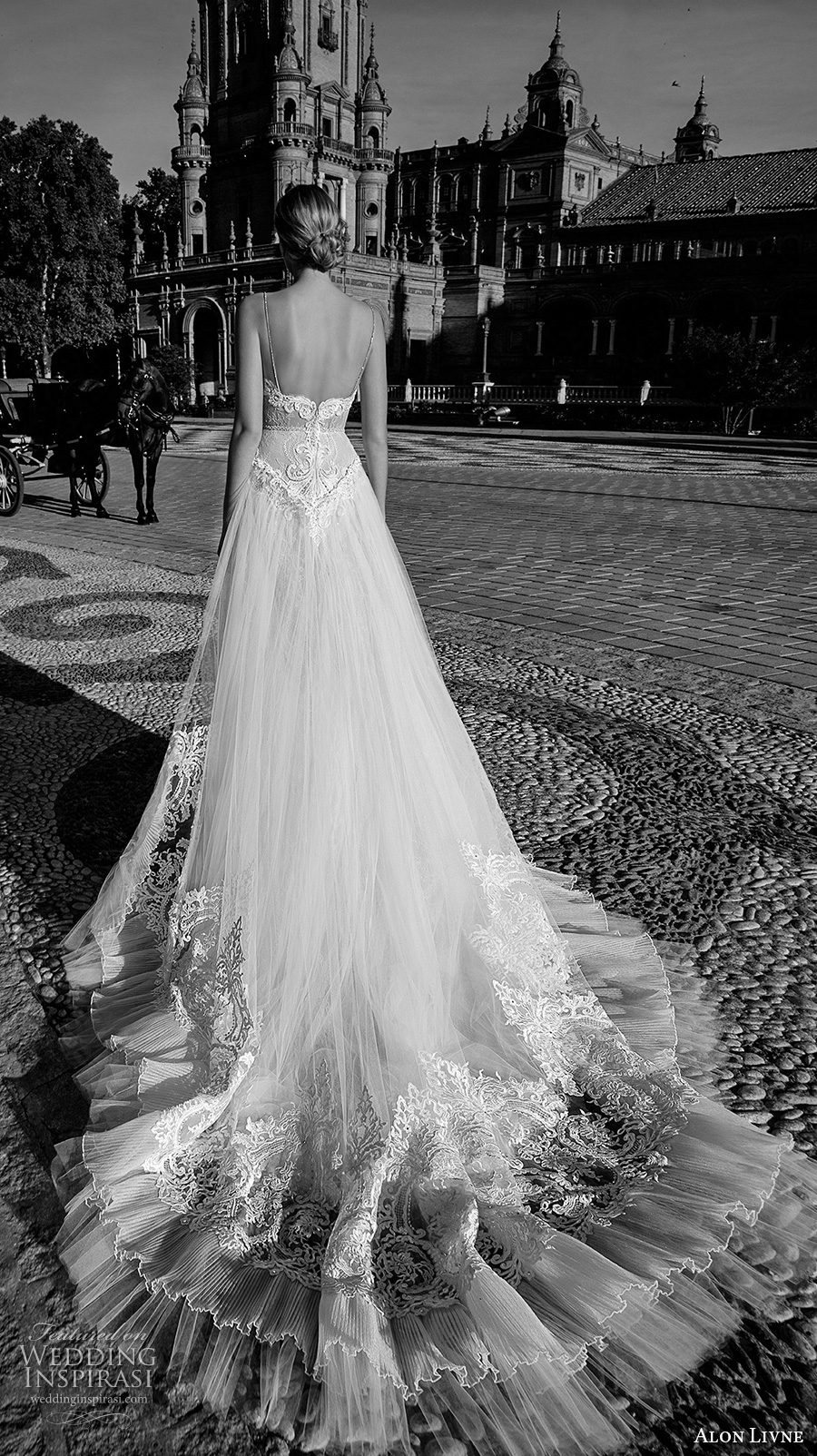 alon livne 2017 bridal sleeveless spagetti strap sweetheart neckline heavily embellished bodice sexy romantic a  line wedding dress royal train (beth) mv