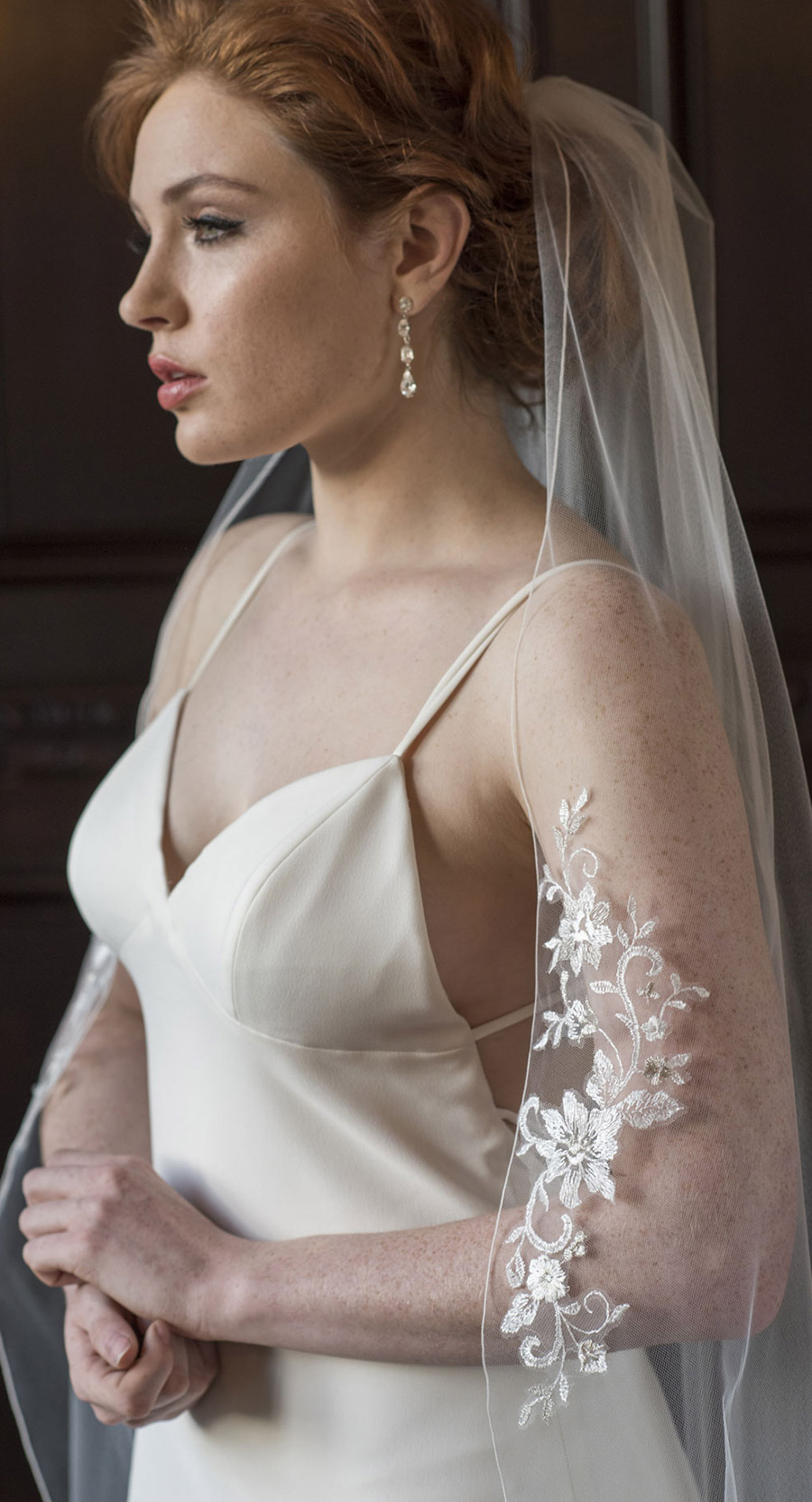 bel aire bridal accessories 1 tier waltz length veil schiffli lace appliques 7365 klk photography ebell wedding shoot mv